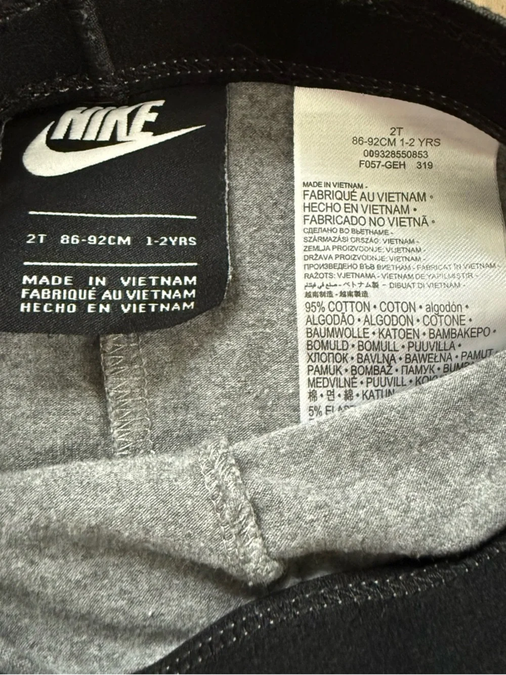 Nike Leggings Futura Shine Carbon Heather Logo Elastic Waist 2T Toddler Cotton